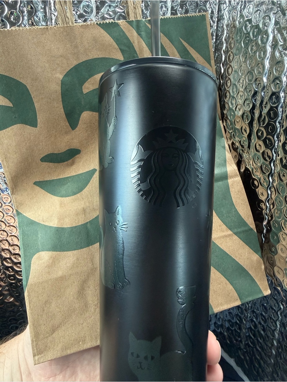 Starbucks Limited Edition Cat Tumblr 24oz 2026 Halloween Black